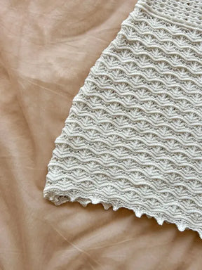 Vestido Crochê Halter Branco Fluido | Resort Chic