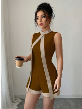 Macacão Bodycon Elegante Sem Costas | Cintura Alta Franzida