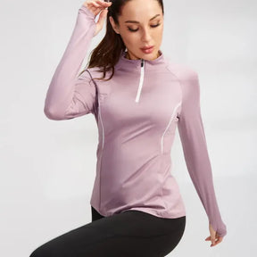 Jaqueta Fitness Feminina Manga Longa Yoga e Corrida