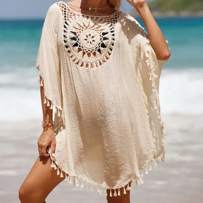 Saída de Praia Crochê Feminina | Cover-Up Elegante