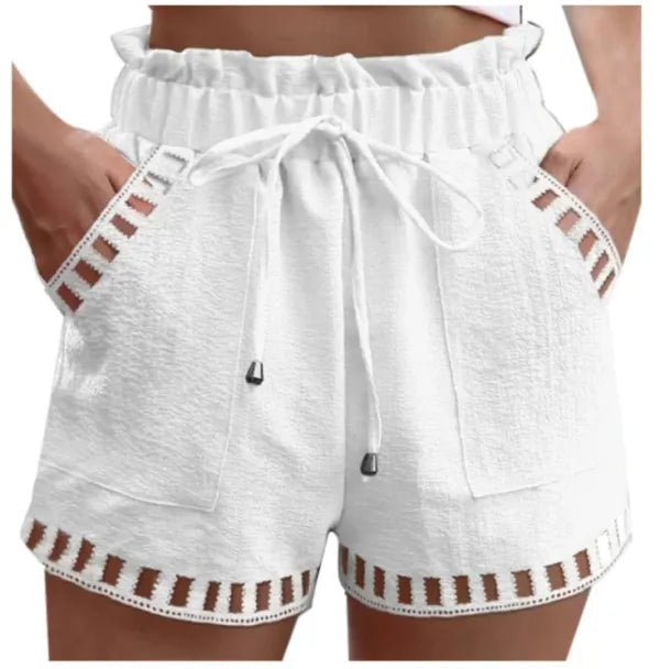 Shorts Feminino Algodão e Linho Branco | Musa Brasil