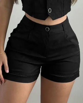 Conjunto Terno Feminino Shorts Colete | Vintage