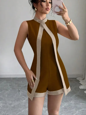 Macacão Bodycon Elegante Sem Costas | Cintura Alta Franzida