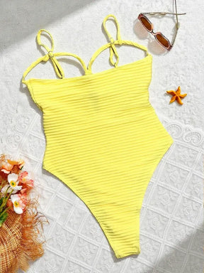 Maiô Amarelo Monokini Cavado Modelador | Musa Brasil