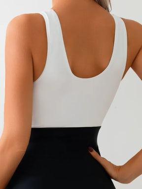 Maiô Monokini Branco e Preto com Controle de Barriga