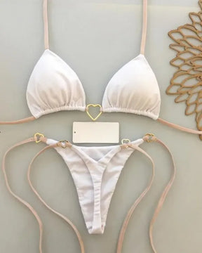 Biquíni Feminino Halter Triângulo Tanga Brasileira