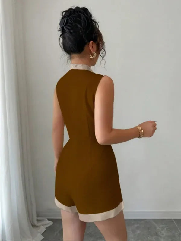 Macacão Bodycon Elegante Sem Costas | Cintura Alta Franzida