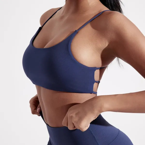 Top Fitness Feminino Alças Cruzadas com Bojo Academia