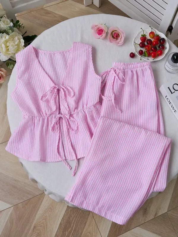 Conjunto Feminino Regata Listrada + Calça Pantalona