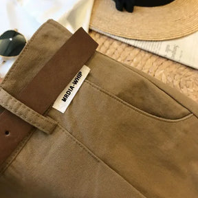 Shorts Feminino Perna Larga Algodão Casual Elegante