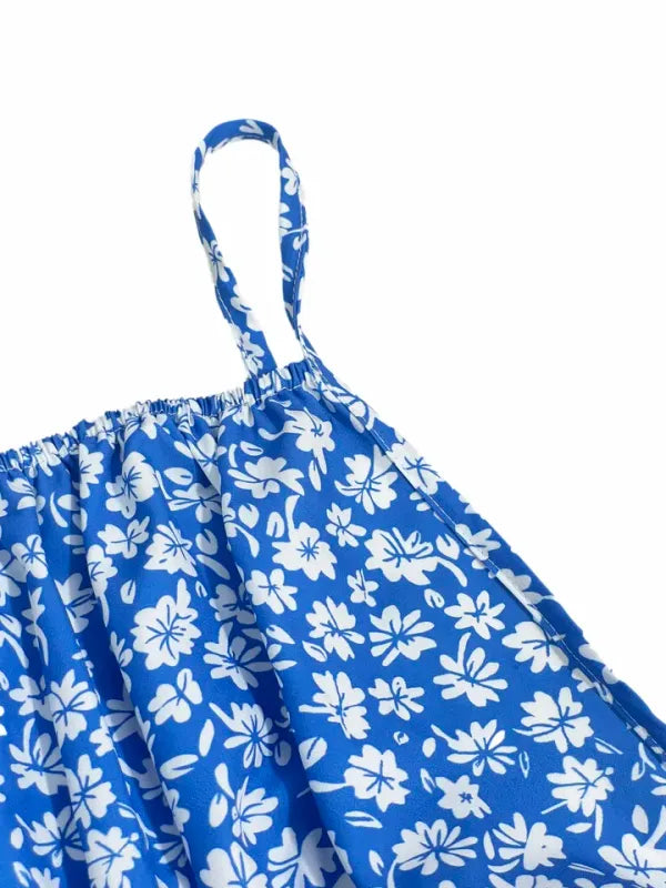 Vestido Cami Floral Costas Nuas — Elegância Resort