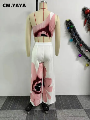 Conjunto Feminino Floral + Calça Perna Larga | Musa Brasil