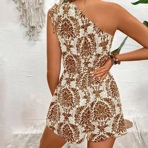 Macacão Feminino Estampa Floral | Decote V Resort Chic