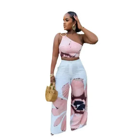 Conjunto Feminino Floral + Calça Perna Larga | Musa Brasil