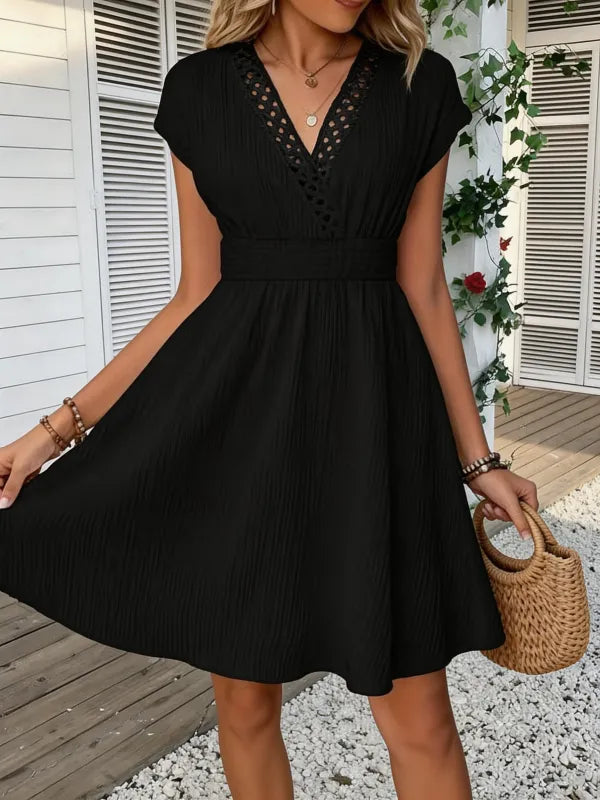 Vestido Renda Francesa Decote V | Beach Resort