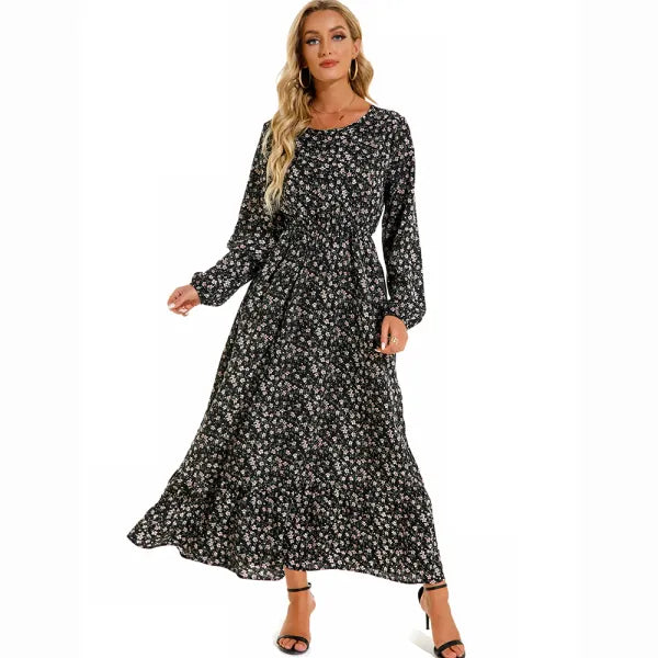 Vestido Longo Chiffon Floral Boho | Musa Brasil