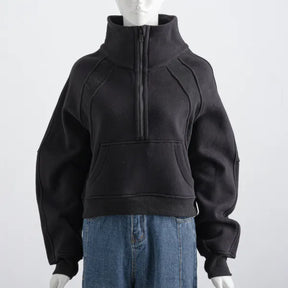 Jaqueta Feminina de Treino Manga Longa com Zíper Windproof