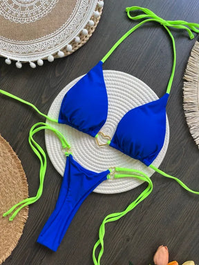 Biquíni Feminino Halter Triângulo Tanga Brasileira