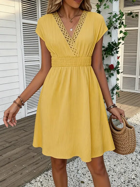 Vestido Renda Francesa Decote V | Beach Resort
