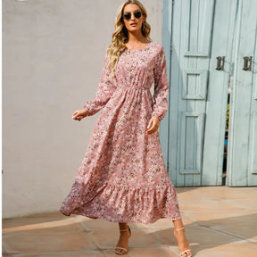 Vestido Longo Chiffon Floral Boho | Musa Brasil [v:1an87t2]