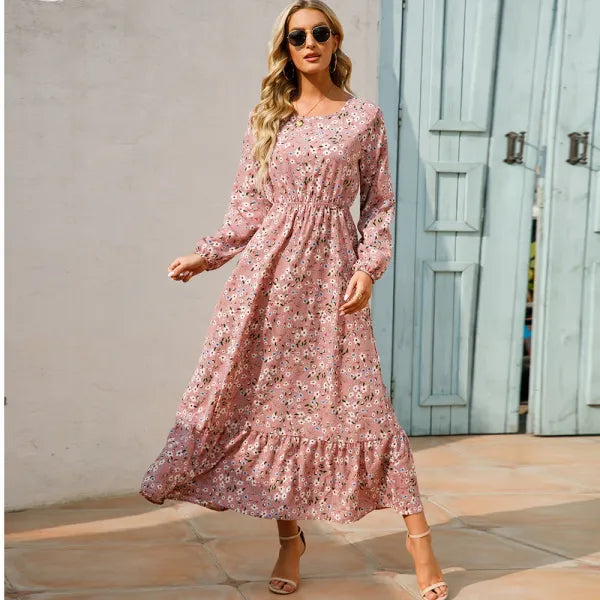 Vestido Longo Chiffon Floral Boho | Musa Brasil [v:1an87t2]