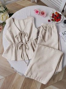 Conjunto Feminino Regata Listrada + Calça Pantalona [v:1p3auh3]
