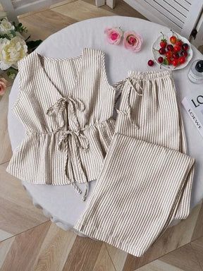 Conjunto Feminino Regata Listrada + Calça Pantalona [v:1p3auh3]