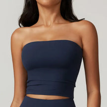 Top Esportivo Sem Alças Push Up Fitness e Yoga Feminino [v:n1e018]