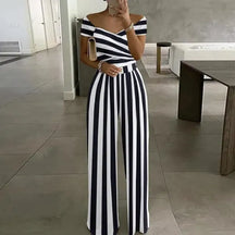 Macacão Floral Fora do Ombro Feminino Elegante Verão [v:1fr8gin]