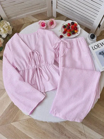 Conjunto Feminino Regata Listrada + Calça Pantalona [v:1qdwgll]