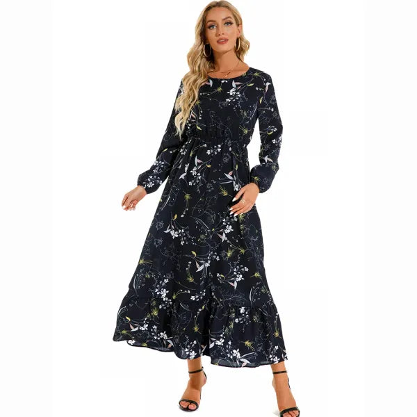 Vestido Longo Chiffon Floral Boho | Musa Brasil [v:1cl4mzt]