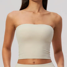 Top Esportivo Sem Alças Push Up Fitness e Yoga Feminino [v:obzm5q]