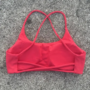 Top Fitness Feminino Alças Cruzadas com Bojo Academia [v:hrg68a]