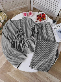 Conjunto Feminino Regata Listrada + Calça Pantalona [v:1r179nu]