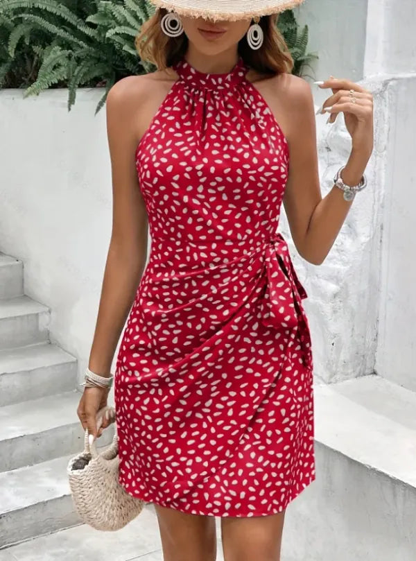 Vestido Halter Feminino Elegante de Verão — Look Sofisticado