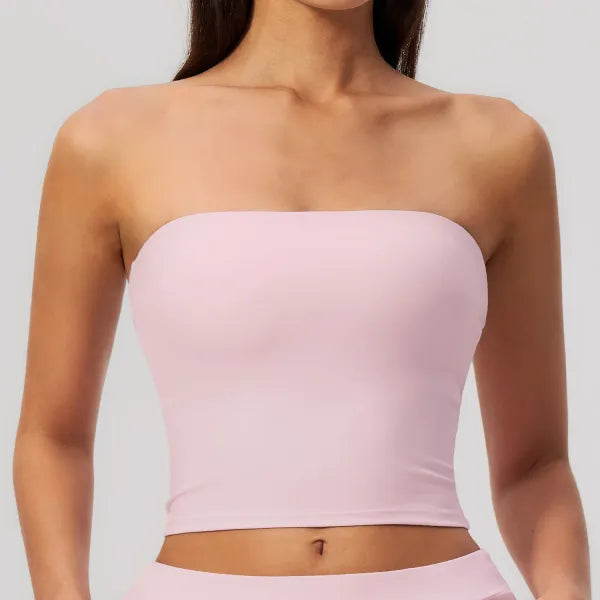 Top Esportivo Sem Alças Push Up Fitness e Yoga Feminino [v:1hfanmo]