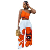 Conjunto Feminino Floral + Calça Perna Larga | Musa Brasil [v:f2sbdm]