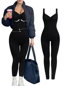 Macacão Sem Costura Feminino Yoga Controle de Barriga [v:1gzyfgz]