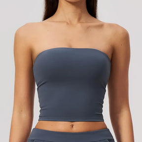 Top Esportivo Sem Alças Push Up Fitness e Yoga Feminino [v:1ipw9r6]
