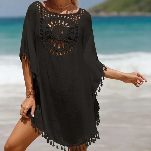 Saída de Praia Crochê Feminina | Cover-Up Elegante [v:tfddd9]